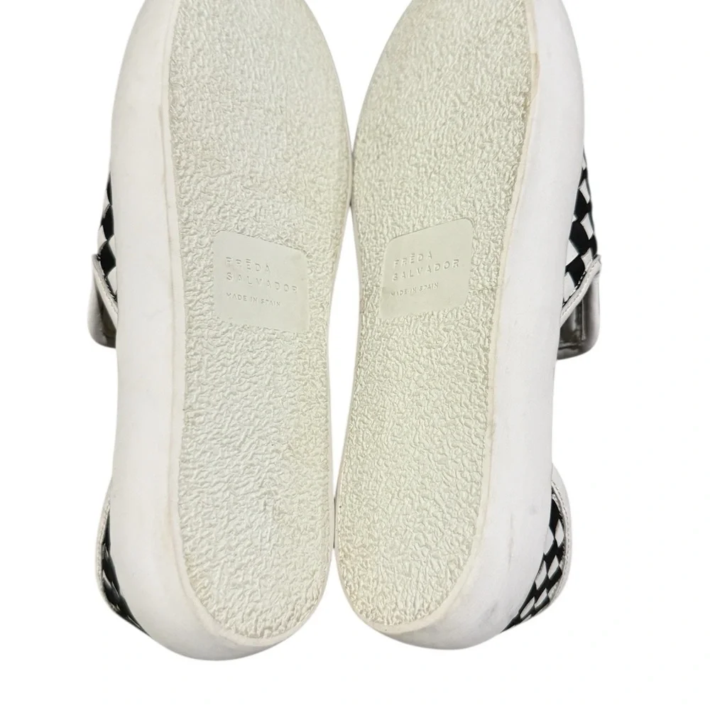 Freda Salvador Eddy D’Orsay Checkered Slip-Ons Sneaker Flats Size 6 - Picture 10 of 15